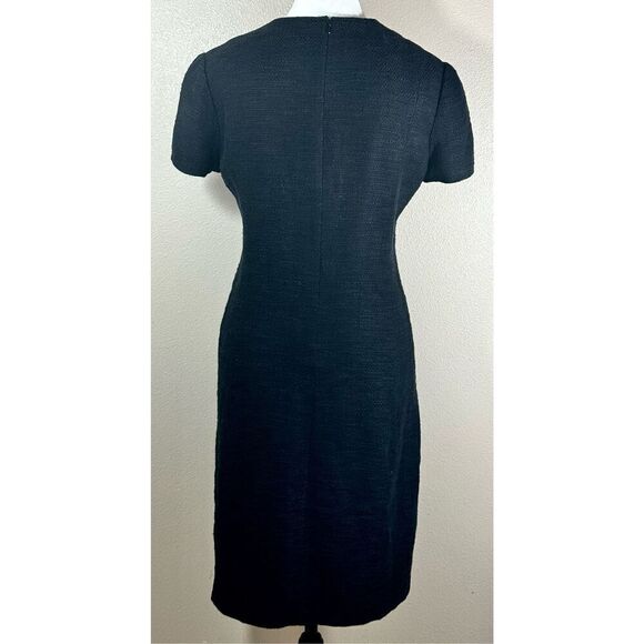 Tory Burch Black Tweed Short Sleeve Fully Lined Dress Women's Size 8US - Picture 5 of 10